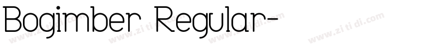 Bogimber Regular字体转换